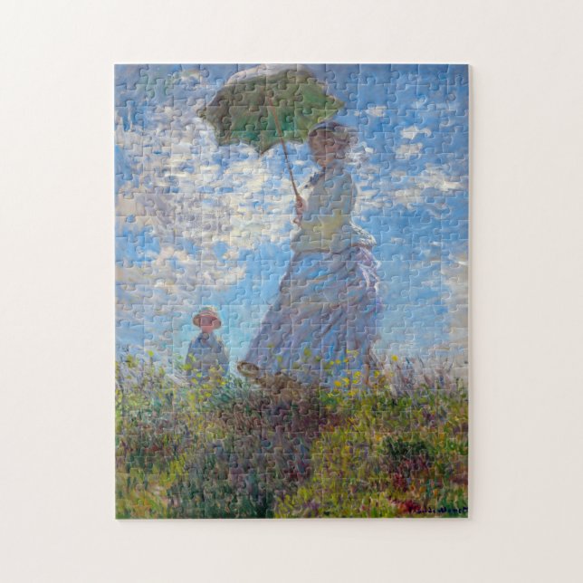 Kvinna med parasol, Monet Pussel (Vertikal)