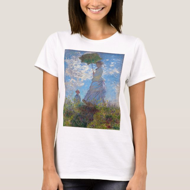 Kvinna med parasol, Monet T Shirt (Framsida)