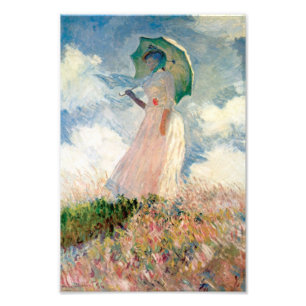 Kvinna med Parasol Prostegmonet Fototryck