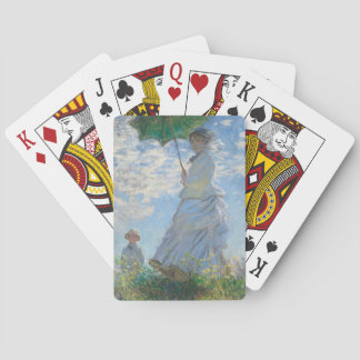 Kvinna med parasoll av Claude Monet Casinokort