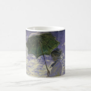 Kvinna med parasoll av Claude Monet, Vintage Art Kaffemugg