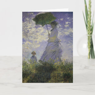 Kvinna med parasoll av Claude Monet, Vintage Art Kort