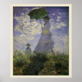 Kvinna med parasoll av Claude Monet, Vintage Art Poster