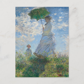 Kvinna med parasoll av Claude Monet vykort
