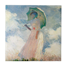 Kvinna med parasoll Claude Monet Vintage konst
