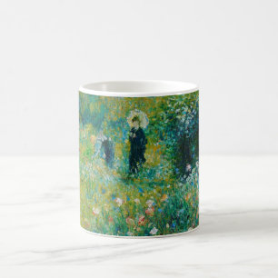 Kvinna med parasoll, trädgård, Renoir Kaffemugg