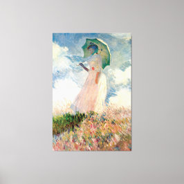 Kvinna med parasoll Vintage Claude Monet 1886 Canvastryck