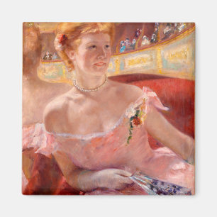Kvinna med Pearl Necklace Mary Cassatt Magnet