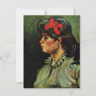 Kvinna med rött band Porträtt av Vincent van Gogh