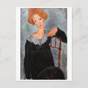 Kvinna med rött hår, Modigliani Vykort
