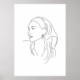 Kvinna med Scarf Poster