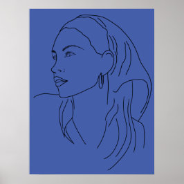 Kvinna med Scarf Poster