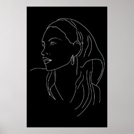 Kvinna med Scarf Poster