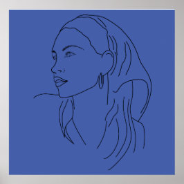 Kvinna med Scarf Poster