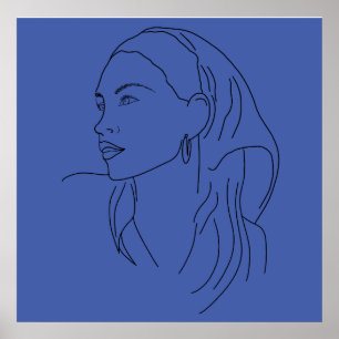 Kvinna med Scarf Poster