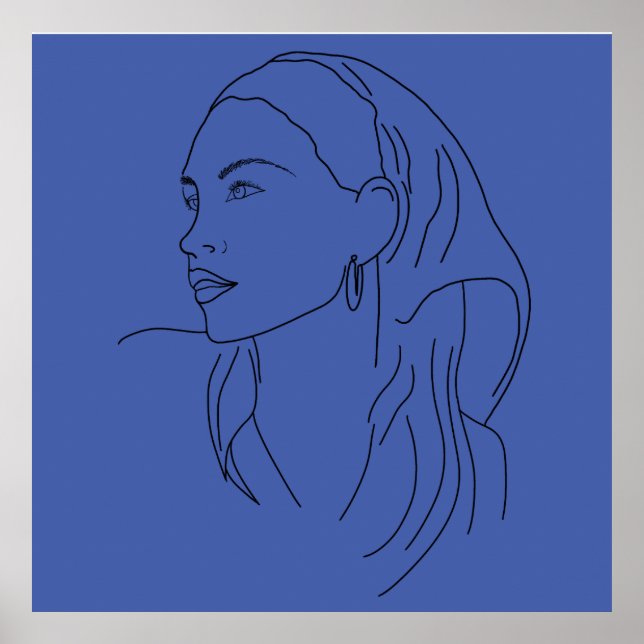 Kvinna med Scarf Poster (Framsidan)