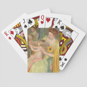 Kvinna med solros Mary Cassatt Casinokort