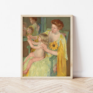 Kvinna med solros   Mary Cassatt Poster