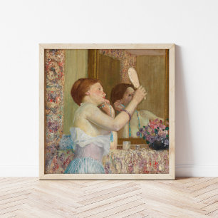 Kvinna med Spegel Frederick Carl Frieseke Poster