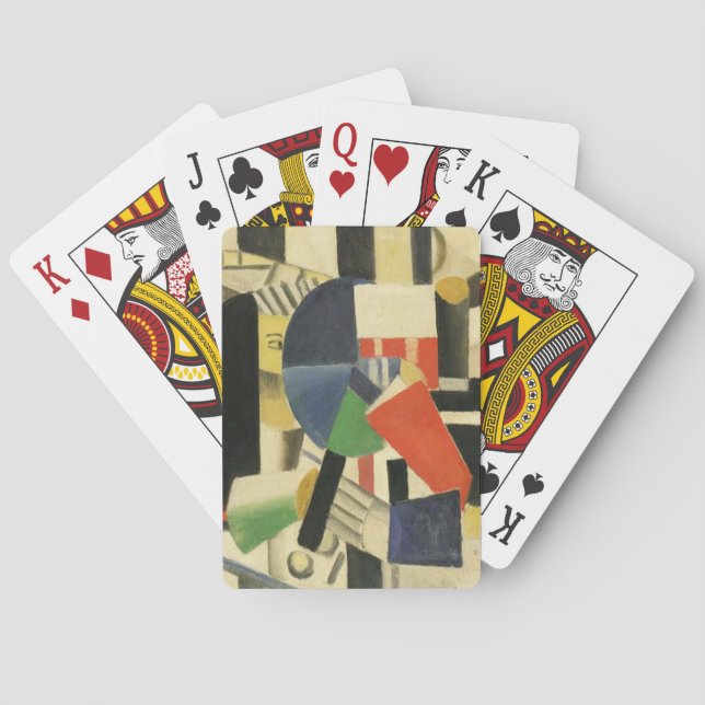 Kvinna med Spegel - Vintage konst Casinokort (Baksidan)