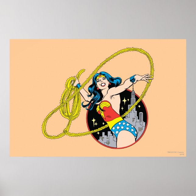  kvinna med stadsbakgrund poster (Framsidan)