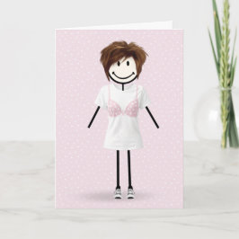 Kvinna med stickfigur överlevde bröstcancer kort