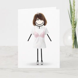 Kvinna med stickfigur överlevde bröstcancer kort