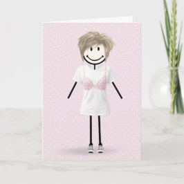 Kvinna med stickfigur överlevt bröstcancer kort