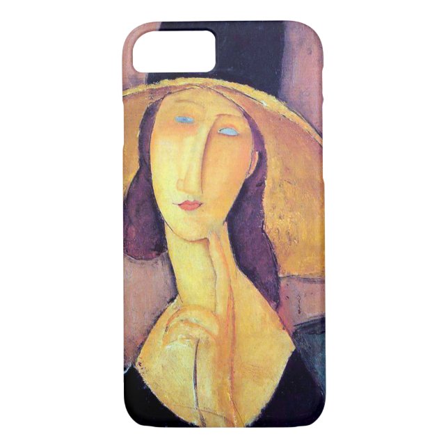 Kvinna med stor hatt, Modigliani Case-Mate iPhone Skal (Baksida)