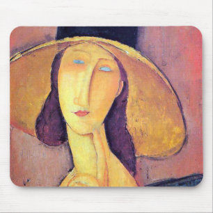 Kvinna med stor hatt, Modigliani Musmatta