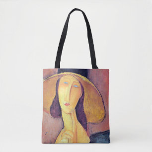 Kvinna med stor hatt, Modigliani Tygkasse