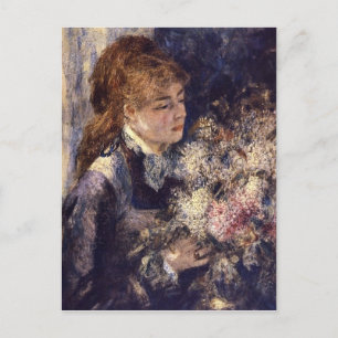 Kvinna med syren av Pierre Renoir Vykort