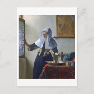 Kvinna med Vatten-jug av Johannes Vermeer Vykort