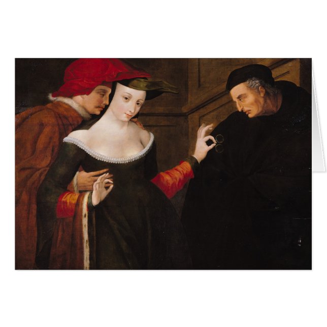 Kvinna mellan två åldrar hälsningskort (Framsidan Horizontal)