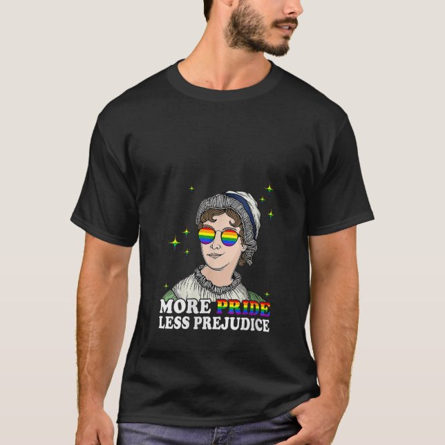 Kvinna mer Pride mindre fördomsfri LGBT Gay Pr T Shirt (Framsida)