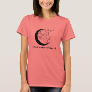 Kvinna mig förmiddag en utrymmeUnicorntshirt Tee Shirt