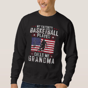 Kvinna min favoritbasketspelare kallar mig Gran Lång Ärmad Tröja