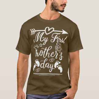 Kvinna min första Gravid i Mors dag T Shirt