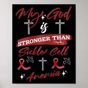 Kvinna min Gud är starkare än sicklecellanemi Poster