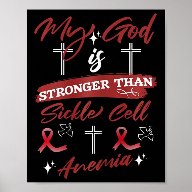 Kvinna min Gud är starkare än sicklecellanemi Poster (Framsidan)