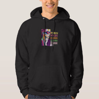 Kvinna min kropp Mina Höger Kvinnor i kvinnlig jäm Hoodie