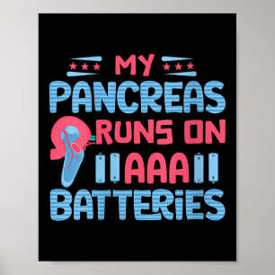Kvinna min pankreas Springa på Aaa Batteries V-nac Poster