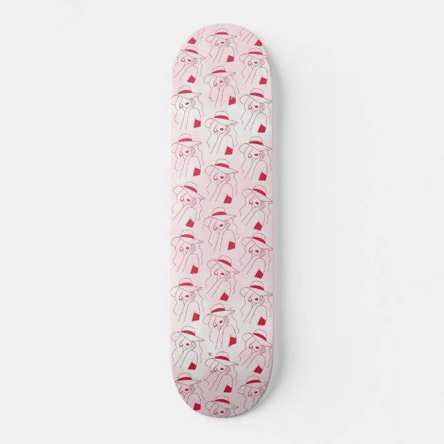 Kvinna Mini Skateboard Bräda 18,5 Cm (Framsida)
