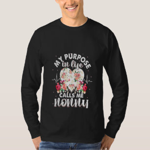 Kvinna mitt syfte i livet kallar mig Nny Julafton T Shirt