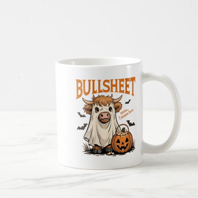 Kvinna Moo... I Elak Boo Bullsheet Highland Cow Gh Kaffemugg (Höger)