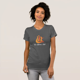 Kvinna mörk grå färgT-tröja T-shirt