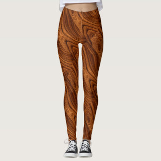 Kvinna mörk Wood korndamasker Leggings