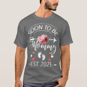 Kvinna Mors dag första gången Mamma Gravid snart T Shirt