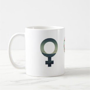 Kvinna mugg för gendersymbol