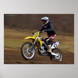 Kvinna MX-racer Poster